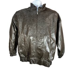Vintage Comint Brown Leather Jacket Made in Argentina Men's Medium